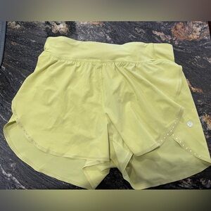 lululemon athletica Light Yellow Athletic Shorts